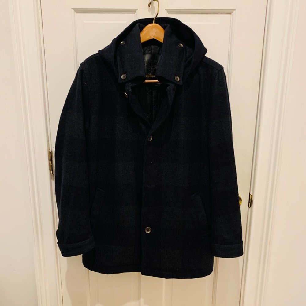 Vintage Burberry Wool Coat Women Size Large - Picture 4 of 16